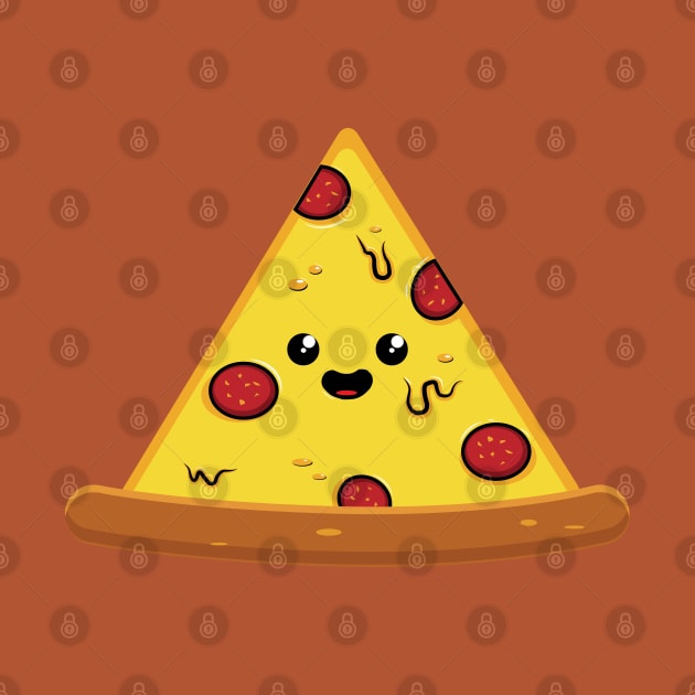 cute pizza flat design by Sarif ID