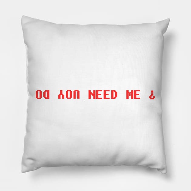 Do you love me Meme Red Errorsans Pillow by SofiaArtFactory