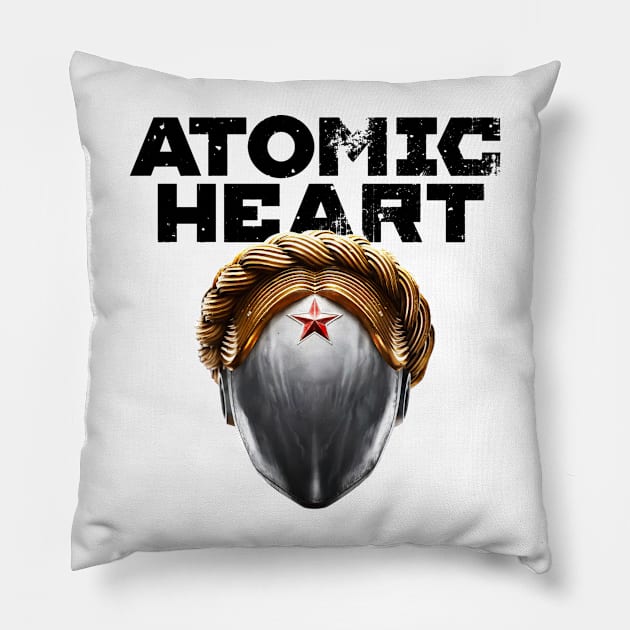 Atomic Heart v2 Pillow by Haunted House Tattoo