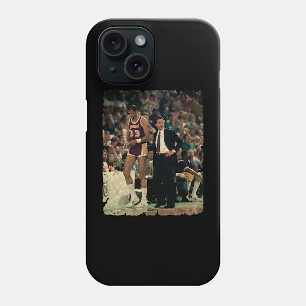 Kareem Abdul Jabbar and Pat Riley 1985 Phone Case by MJ23STORE