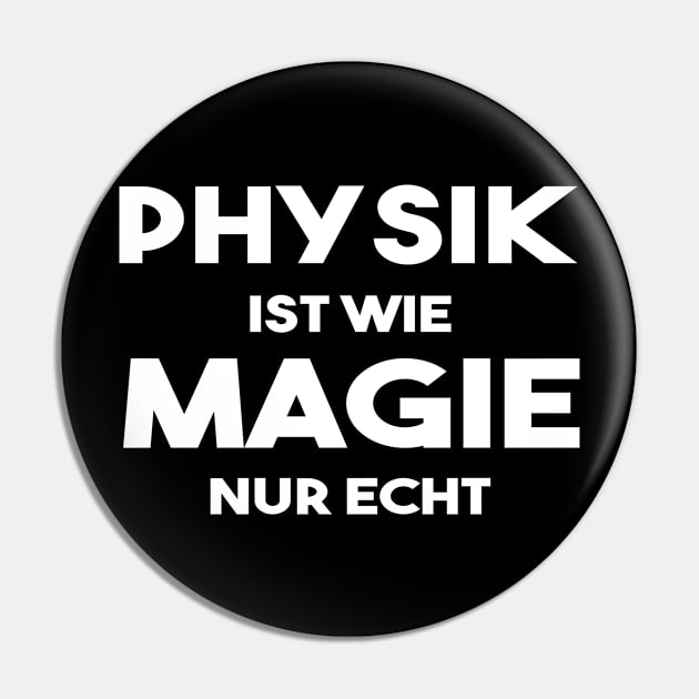 Physik Magie Wissenschaft Lehrer Student Geschenk Pin by DP Clothing