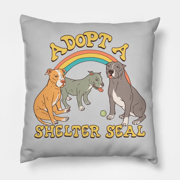 Adopt A Shelter Seal Pillow by Hillary White Rabbit