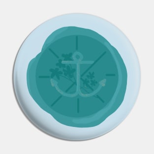 Wax Seal with Anchor and Orchids Pin