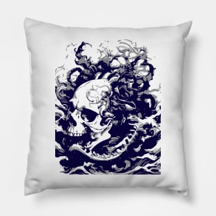 skull octopus Pillow