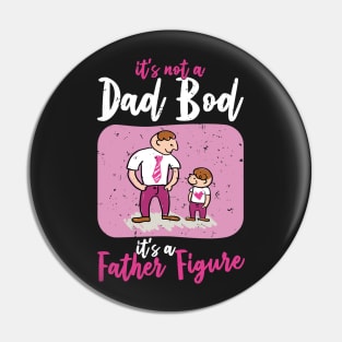 Dad Bod | White And Pink Text Funny Dad Pin