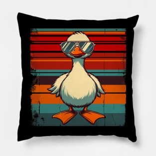 Silly Goose in Sunglasses Pun Meme Pool Funny Goose Pillow