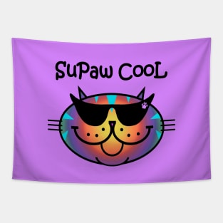 SuPaw CooL - rainbow tabby Tapestry