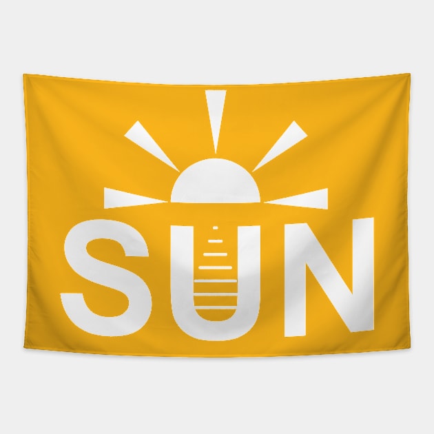 Minimal sun typography for minimalist Tapestry by KaVi