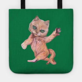 Playful Kitten with Green Eyes Tote