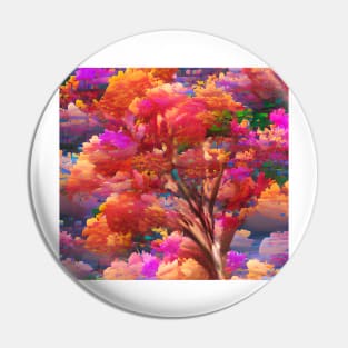 Colorful Vivid Aesthetic Autumn Tree Pin