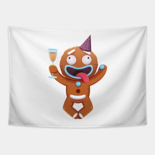 Christmas Sticker, Ginger Man Sticker Tapestry