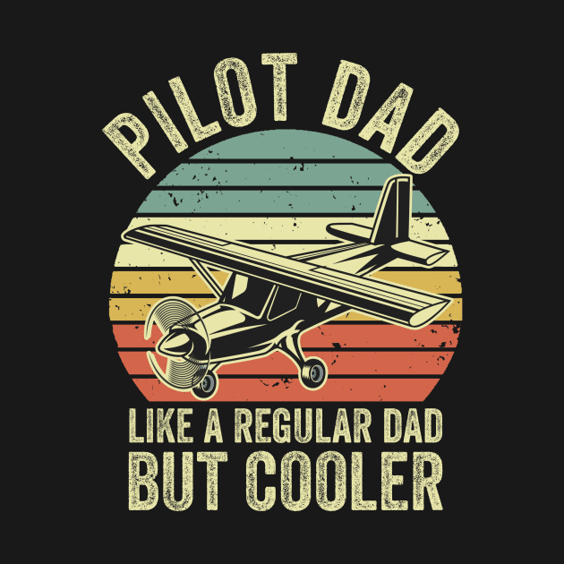 Pilot Dad Funny Aviation Enthusiast Retro by Visual Vibes