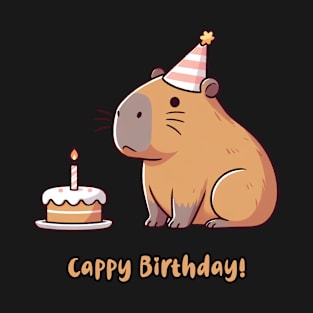 Cappy Capy Birthday Capybara T-Shirt