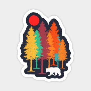 colorful trees Magnet