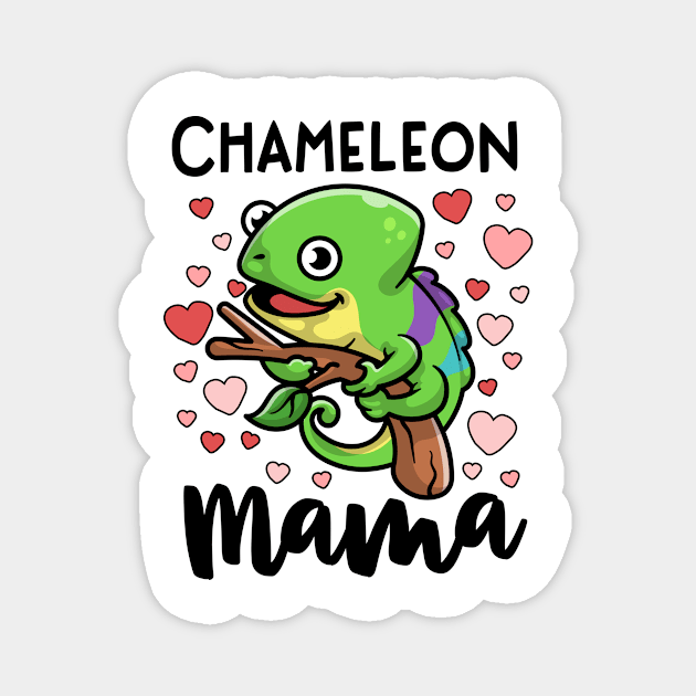 Chameleon Mama Reptile Lover Pet Lizard Mom Magnet by 14thFloorApparel