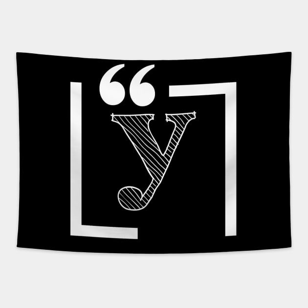 Letter Y: Monogram Initial letter y Tapestry by EightBats