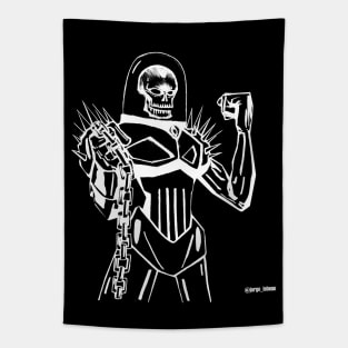 Cosmic Rider skeleton biker Tapestry