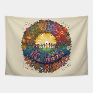 Find Strength in Community:A mental health design reminding individuals that there is always a community to rely on Tapestry