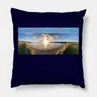 "Embrace the Water, Swim Wild" Pillow