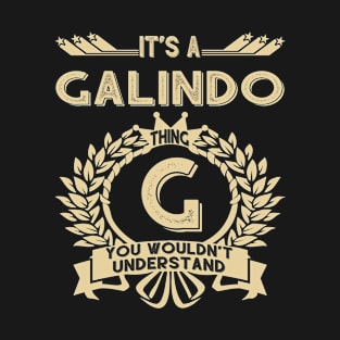 Galindo Name - It Is A Galindo Thing You Wouldn't Understand T-Shirt