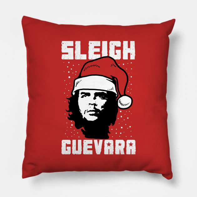 Sleigh Guevara Pillow by dumbshirts