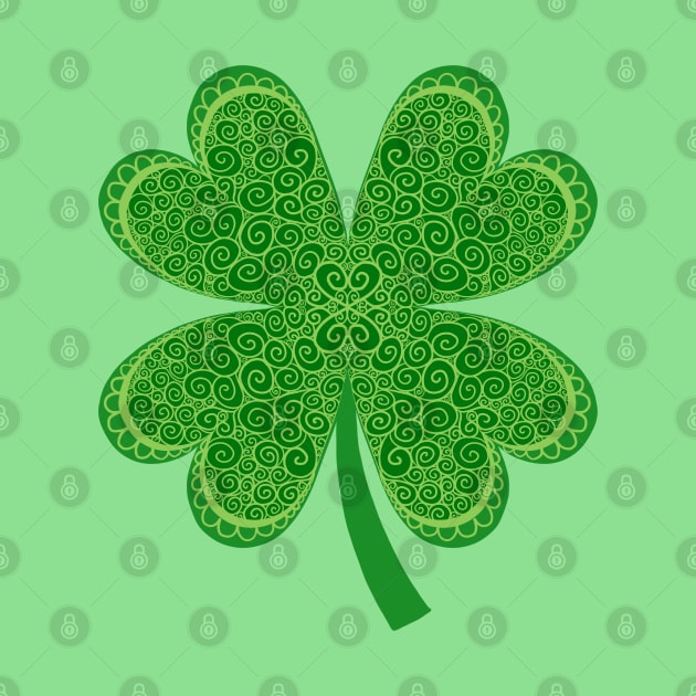 Four Leaf Clover St. Patrick's Day Shamrock by julieerindesigns