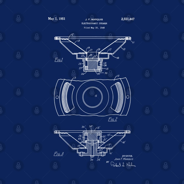 Patent Print - 1951 Audio Speaker by MadebyDesign