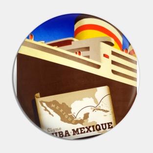 Cuba to Mexico - Vintage Travel Pin