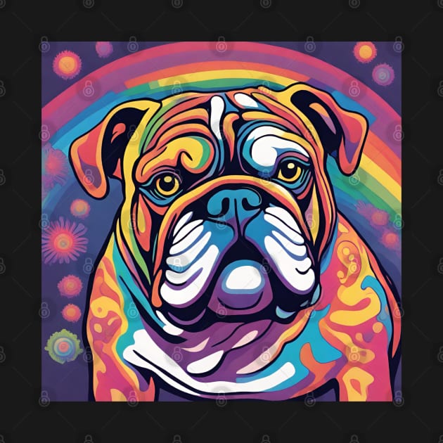 Psychedelic Bulldog by tocksickart