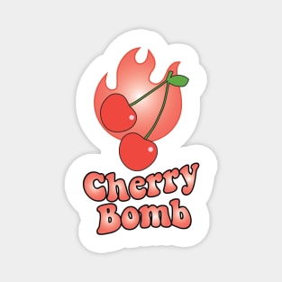 Cherry Bomb and Coral Flaming Design Magnet