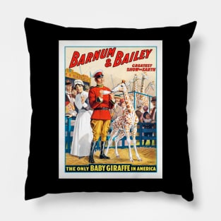 Baby Giraffe Circus Poster Pillow