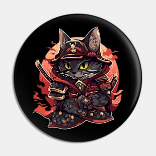 samurai cat Pin