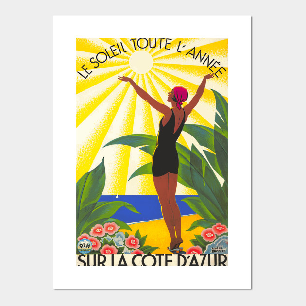 La Cote D Azur French Riviera Vintage Travel Poster Vintage Posters And Art Prints Teepublic