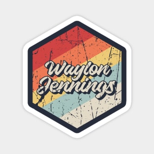 Waylon jennings Retro Magnet