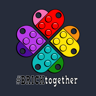 Brick Together Flower Power Supporting Pride T-Shirt