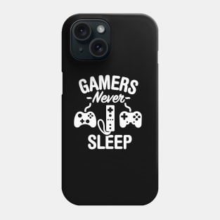 Gamers never sleep Phone Case