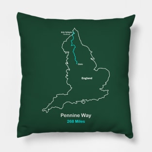 Pennine Way Route Map Pillow