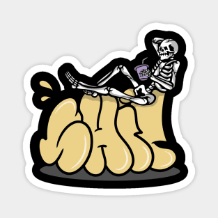 Chill Skull, Chill Skeleton, Chill Summer Magnet