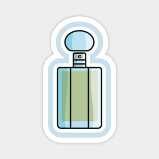 Perfume Glass Bottle Sticker vector illustration. Beauty and Fashion object icon concept. Blank cosmetic perfume bottle sticker vector design with shadow. Magnet