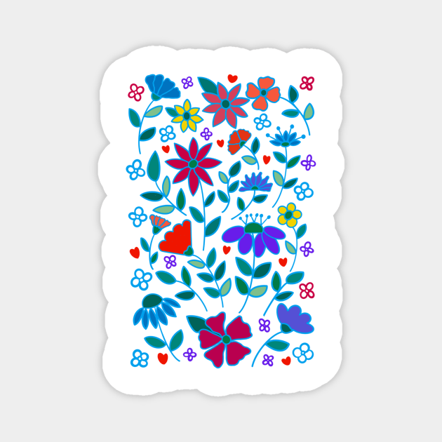 Wild flowers Magnet by EV Visuals