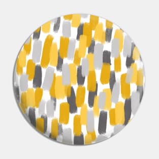 Grey and Mustard Yellow Paint Brush Effect, Abstract Pin