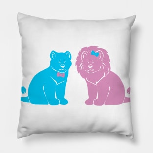 happy trans lions Pillow