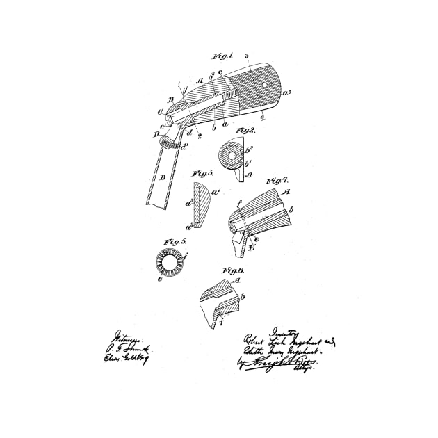 Adjustable Golf Club Vintage Patent Hand Drawing by skstring