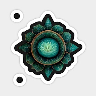 Succulent lotus flower mandala Magnet