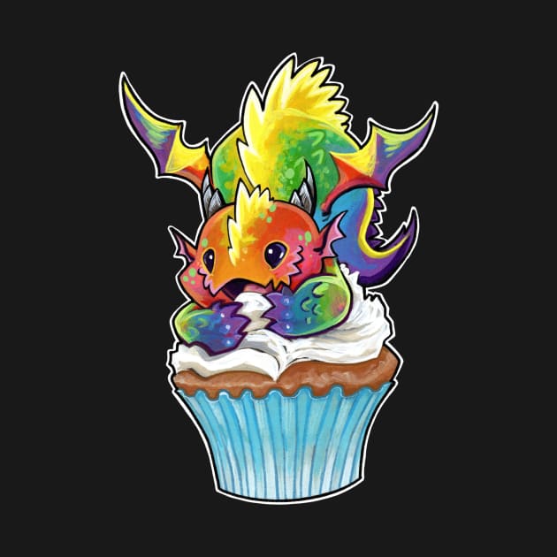 Cupcake dragon rainbow by BiancaRomanStumpff