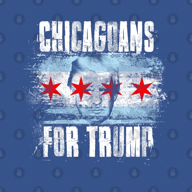 Chicagoans For Trump - Trump 2020 Patriotic Flag by Family Heritage Gifts