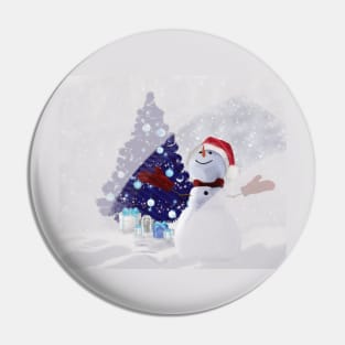 Snowman Pin