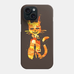 cat on fire Phone Case