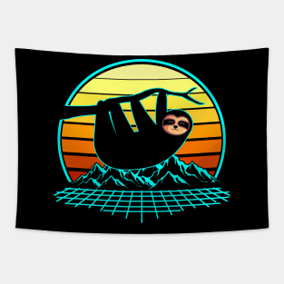 Sloth Vintage Retro 80s Gift Tapestry