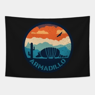 Armadillo Vintage Pattern Tactical Possum Desert Landscape Tapestry